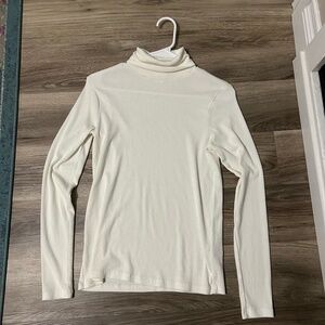 White Turtleneck Top